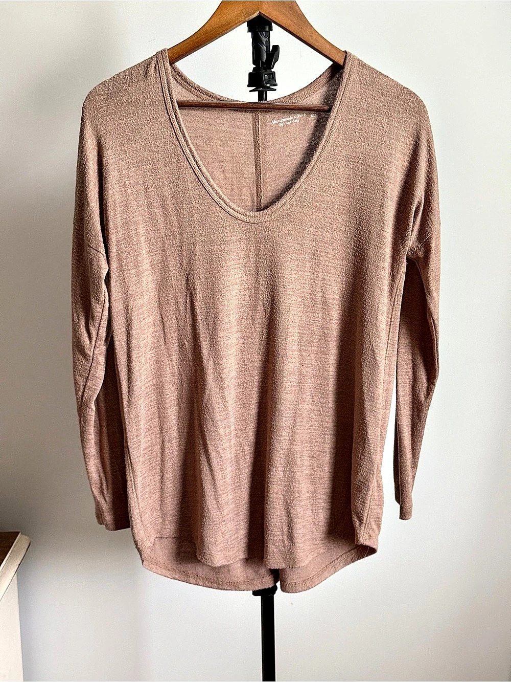 Abercrombie & Fitch Soft A&F Cozy Long Sleeve Top Pink Medium